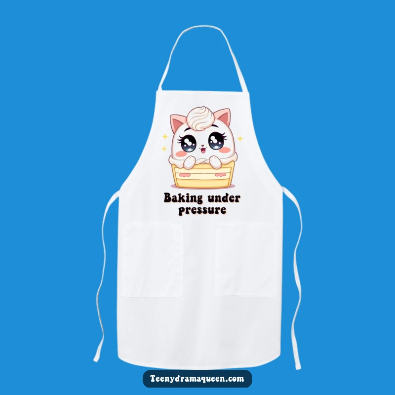 Funny Cake Eyes Apron: Overheated Dessert Chef's Delight, Practical Humorous Kitchen Gift