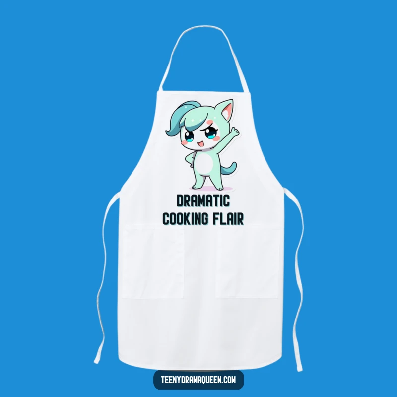 Funny Kawaii Dramatic Pose Apron: Sassy Chef Gift