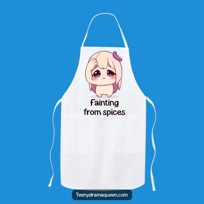 Funny Fainting Character Apron - Cook with Dramatic Flair