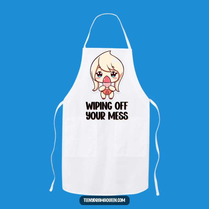 Funny Apron - Lipstick Chef's Unimpressed Look, Perfect Kitchen Comedic Gift