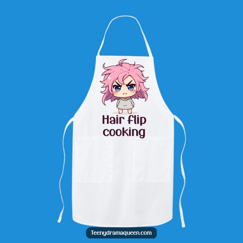 Funny Hair Flip Apron - Kitchen Sass and Perfect Funny Gift