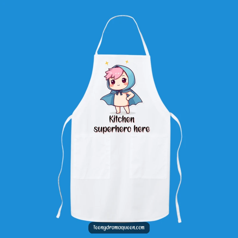 Funny Hero Character Apron - Cook Like a Sparkly Superhero
