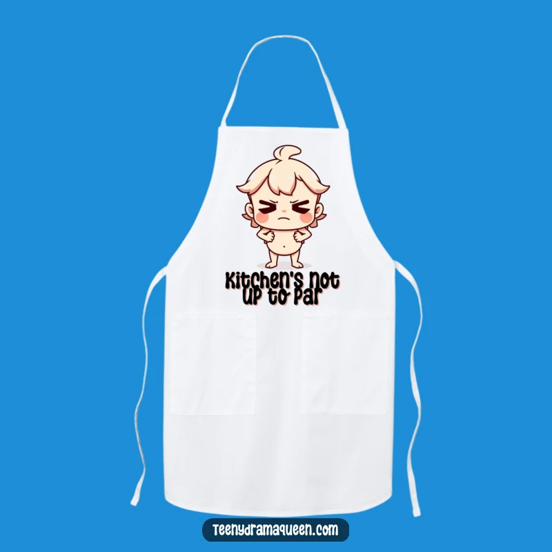 Funny Huffing Character Apron: Kitchen Grumpy Displeased Wear, Perfect Funny Gift