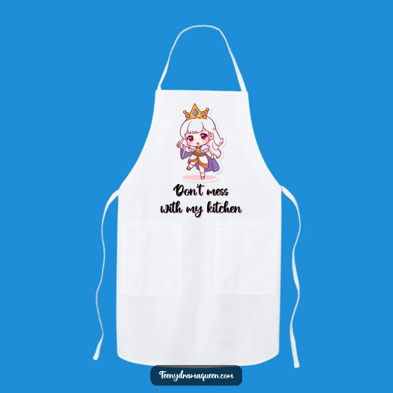 Funny Queen Stomping Foot Apron - Hilarious Kitchen Royal Authority!