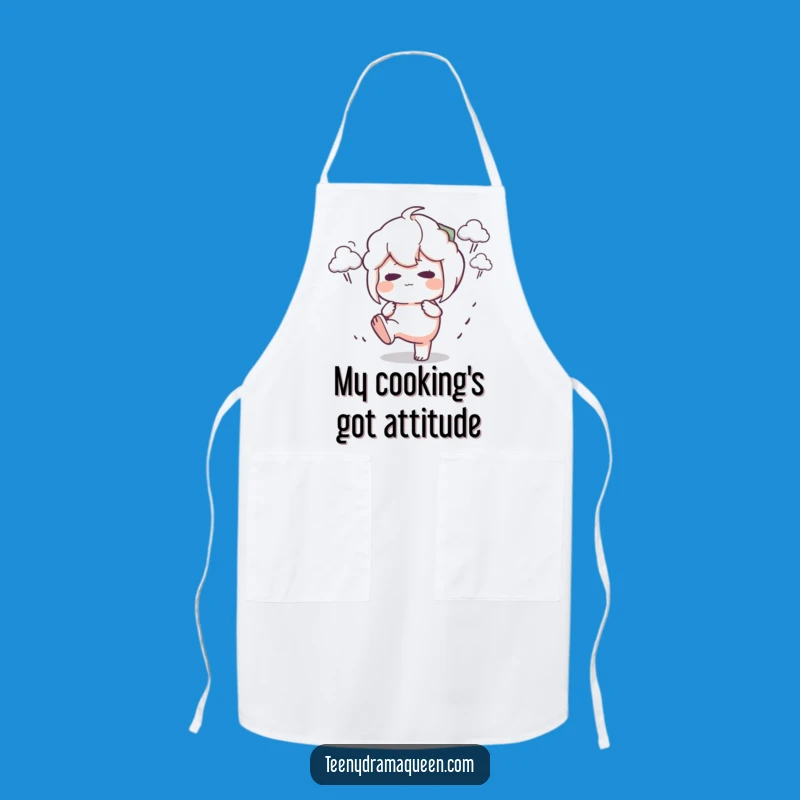 Funny Stomping Character Apron: Kitchen Pouting Stormy Wear, Perfect Funny Gift