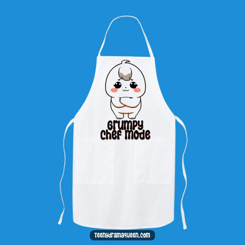 Funny Pouty Kawaii Apron: Cook Up Some Sass in the Kitchen