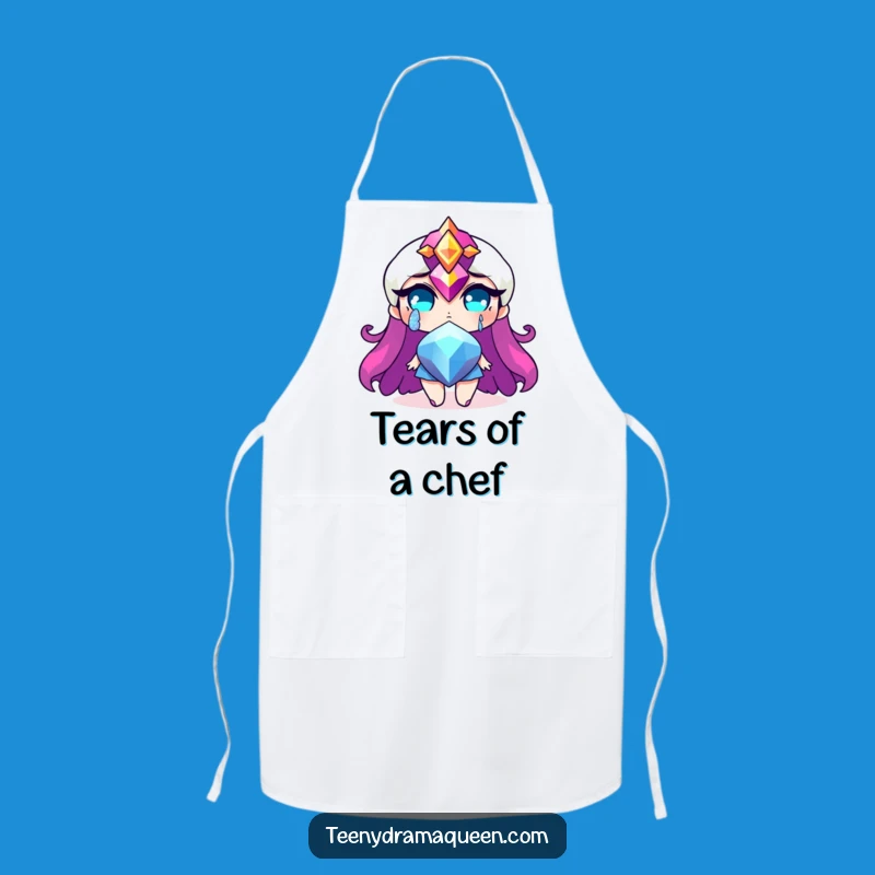 Funny Jewel Tear Apron - Hilarious Dramatic Kitchen Sparkle!