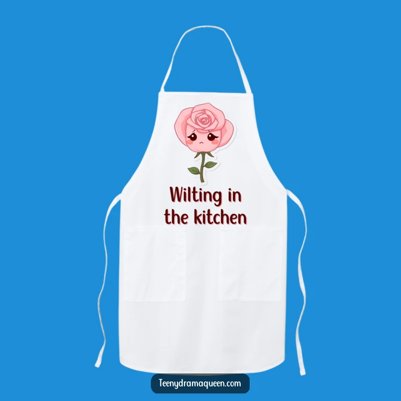Funny Apron - Drooping Rose Chef's Sigh, Perfect Kitchen Comedic Gift