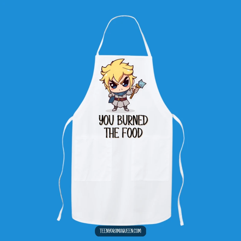Funny Scepter Pointing Apron - Hilarious Accusatory Kitchen Authority!