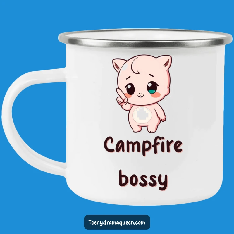 Funny Tiny Finger Huff Camping Mug - Cute Character Outdoor Gift!