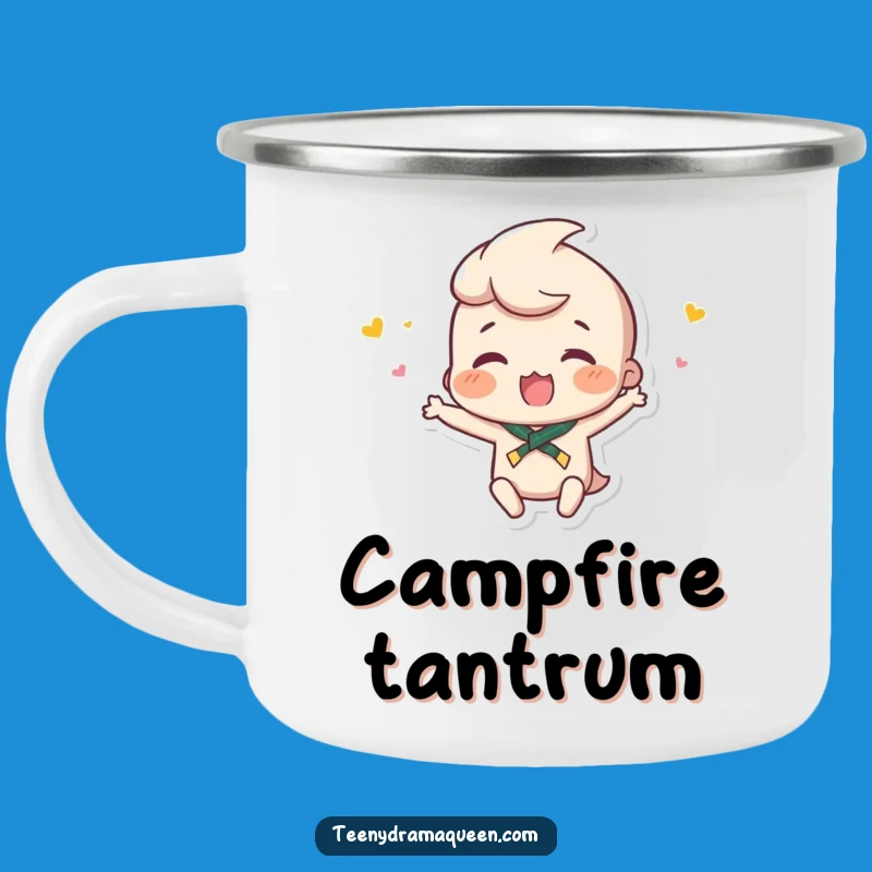 Funny Tiny Hissy Fit Camping Mug - Expressive Character Outdoor Gift!