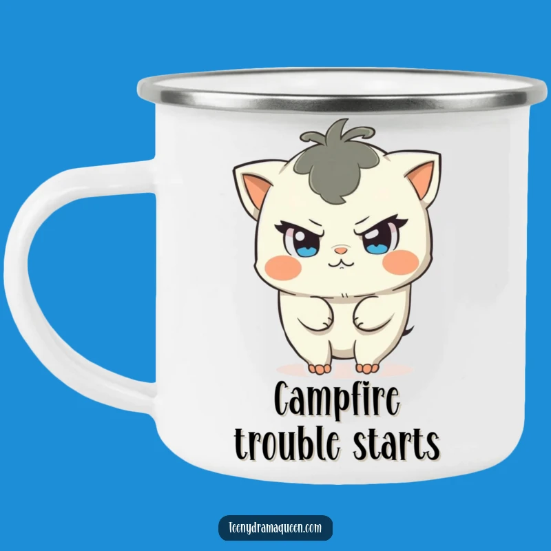 Funny Mischief Maker Camping Mug: Playful Character, Outdoor Fun Funny Gift