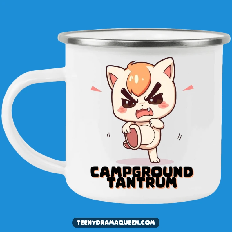 Funny Stomping Kawaii Character Camping Mug - Campfire Tantrum Fuel