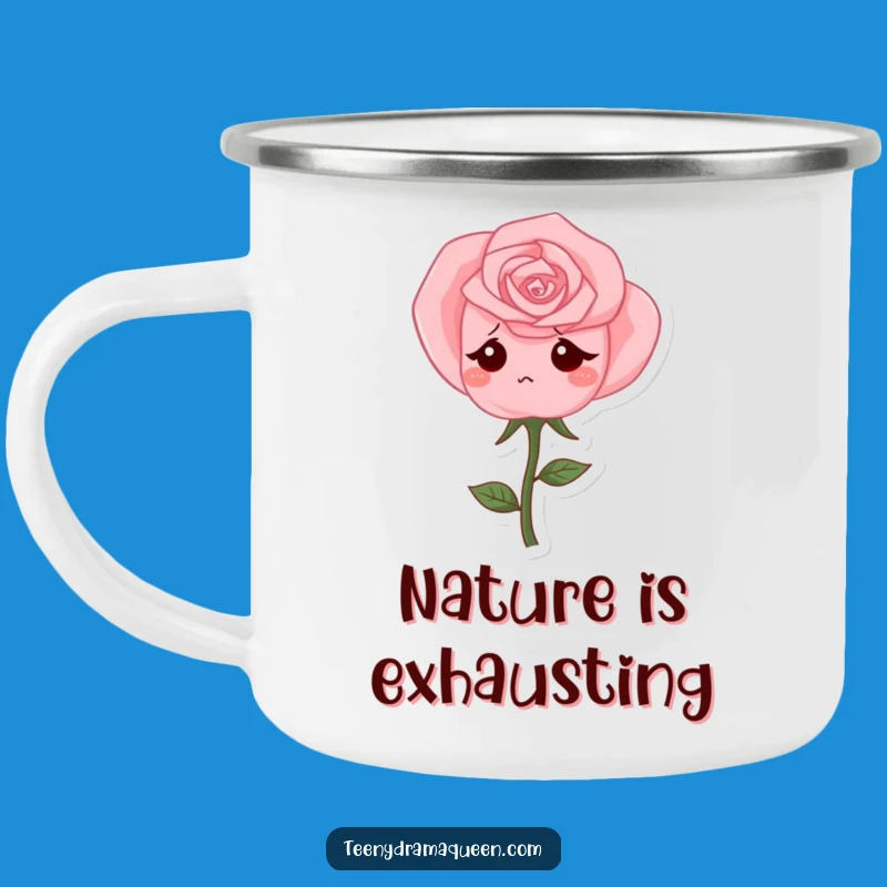 Funny Camping Mug - Sad Rose's Morning Dew, Perfect Outdoor Comedic Gift