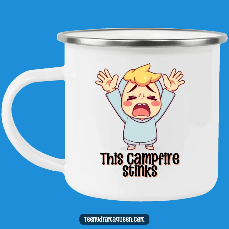 Funny Exasperated Character Camping Mug - Outdoor Fed Up and Perfect Funny Gift