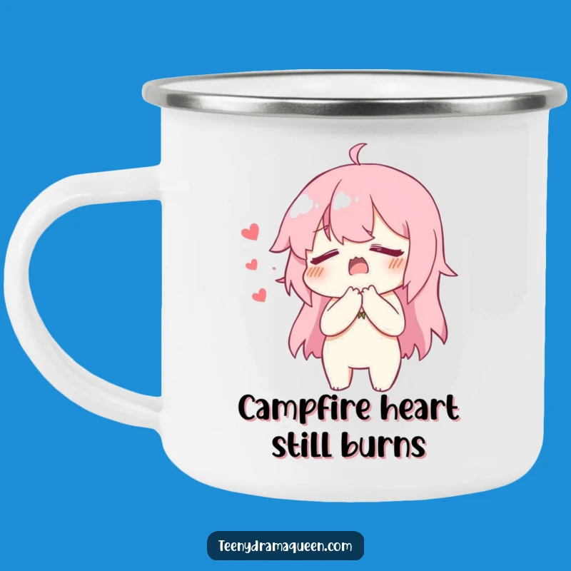 Funny Heartbreak Character Camping Mug: Dramatic Fake Tears Cup, Perfect Funny Gift