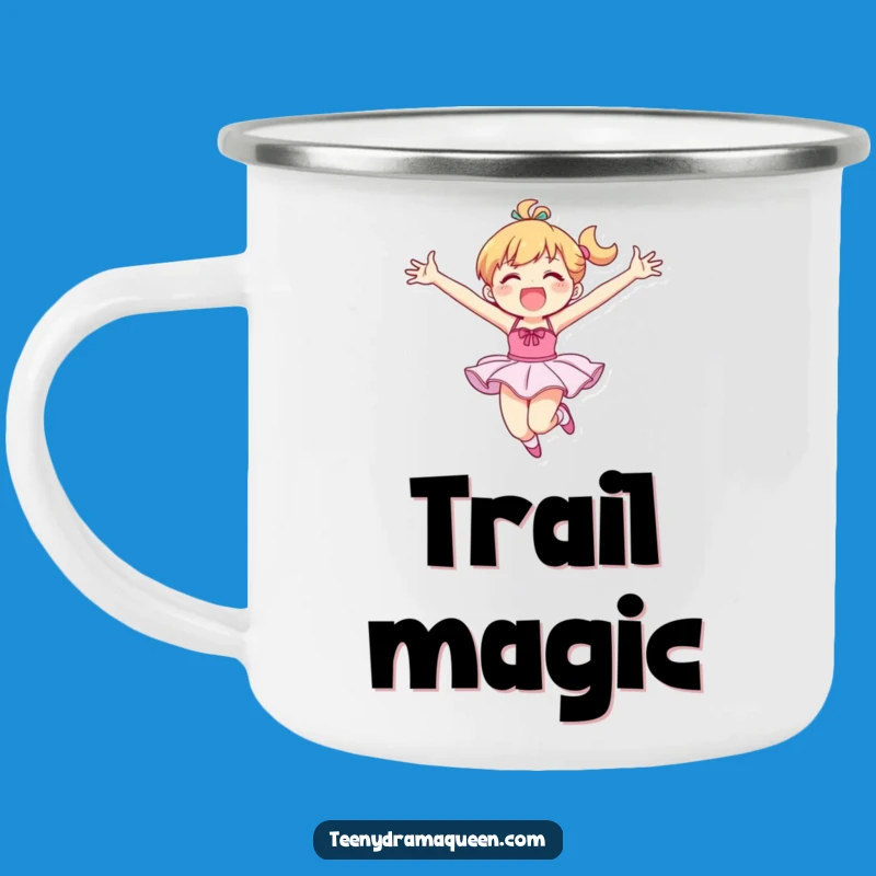Funny Ballet Camping Mug: Joyful Leap Character - Rugged Funny Gift for Outdoors