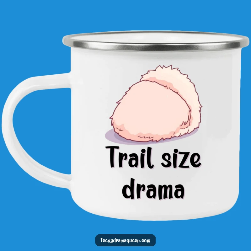 Funny Dramatic Slipper Camping Mug - Durable, Fluffy, Exaggerated Shadow Gift