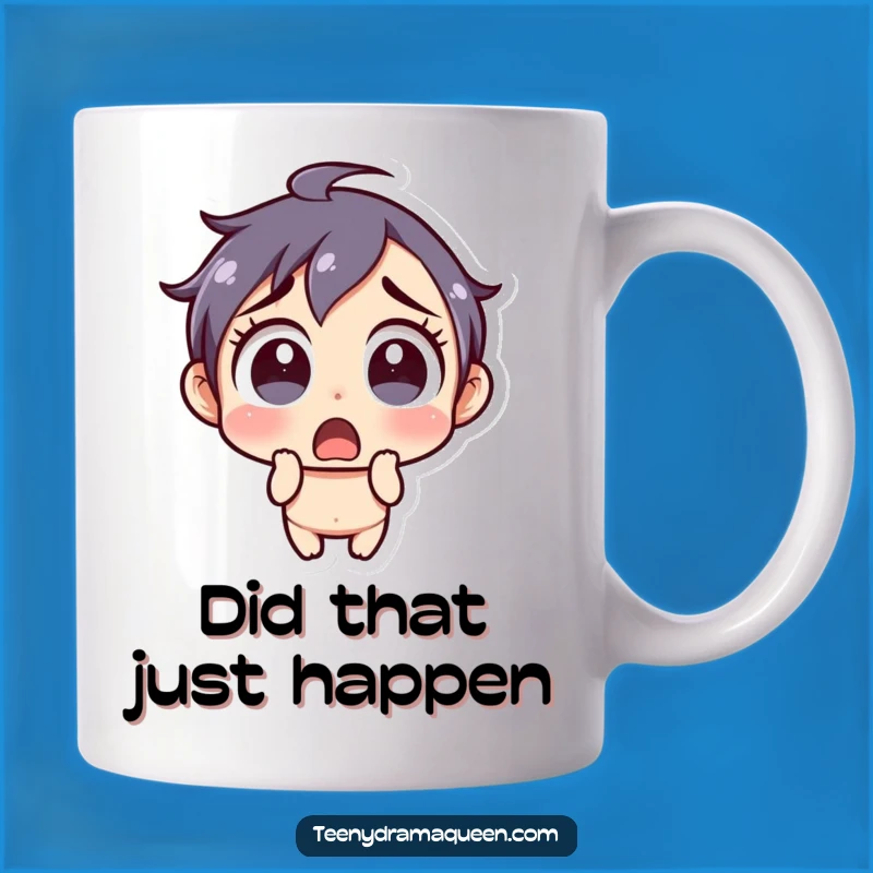 Funny Shocked Mug: Wide-Eyed Character Expression, Perfect Gift for Surprised Moments