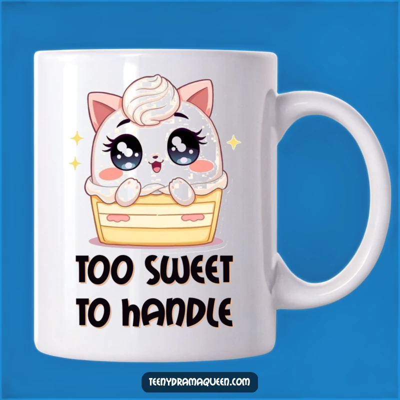 Funny Cake Eyes Mug: Overheated Dessert Design, Hilarious Treat Gift for Sweet Lovers