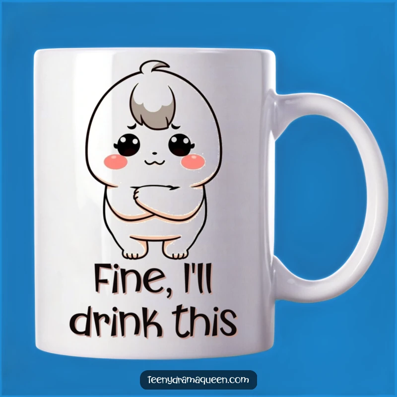 Funny Pouty Kawaii Character Mug: A Hilarious Gift for the Grumpy Friend