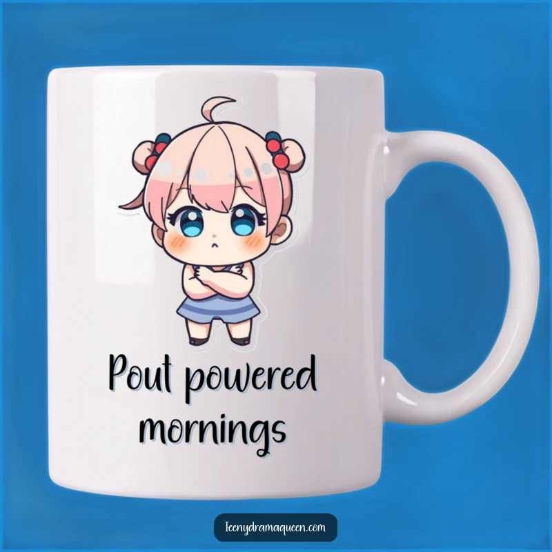 Funny Teeny Pout Mug - Adorable Character Gift for Stubborn Moments!