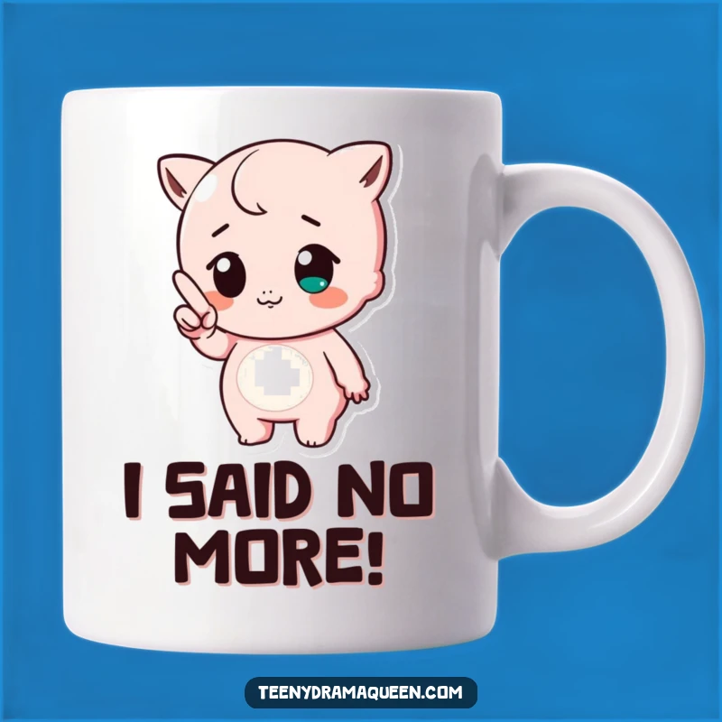 Funny Tiny Finger Huff Mug - Adorable Character Gift for Grumpy Moments!