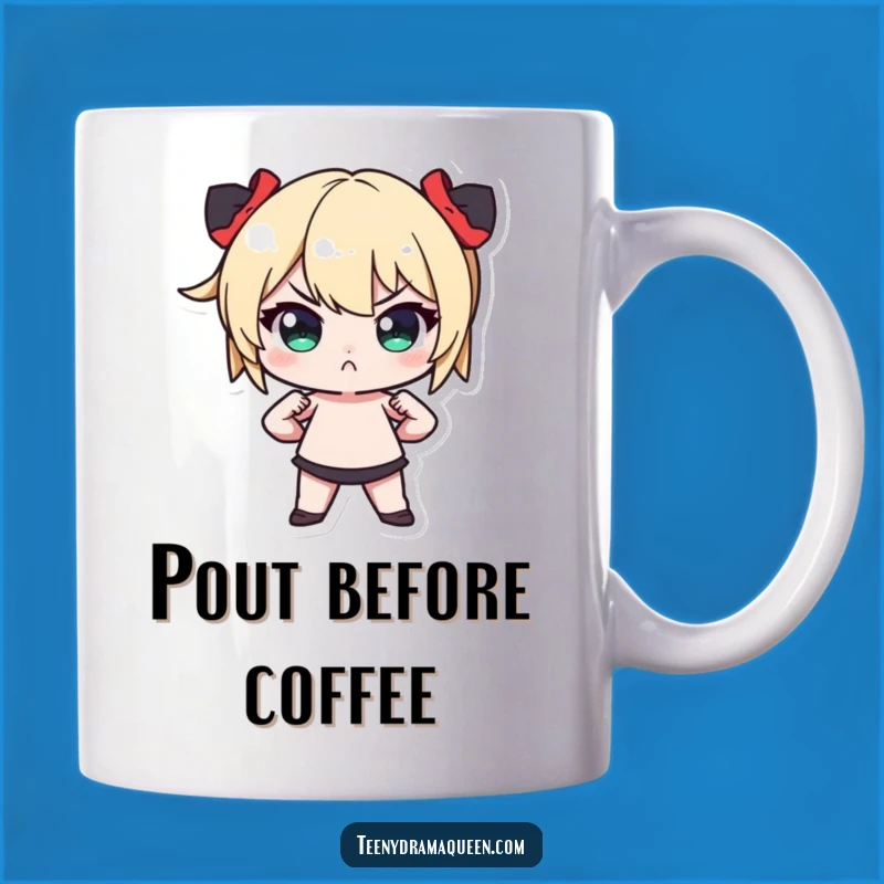 Funny Tiny Pout Mug: Dramatic Character Pose Gift for Sassy Souls