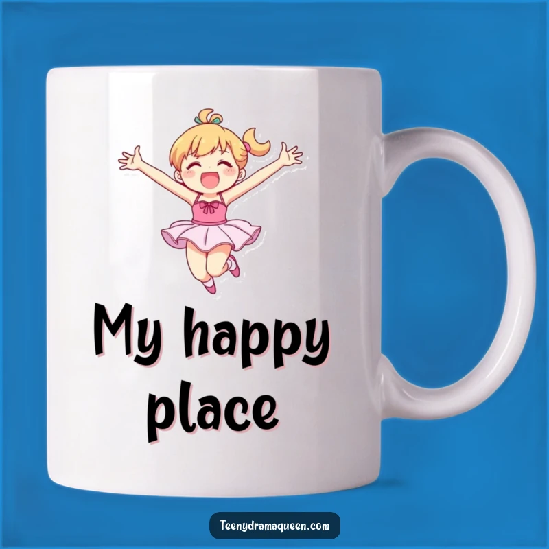 Funny Ballet Leap Mug: Joyful Dancer Character - Perfect Funny Gift for Performers