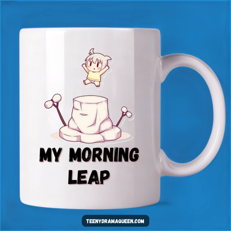 Funny Leaping Character Mug, Perfect Gift for the Dramatic Achiever