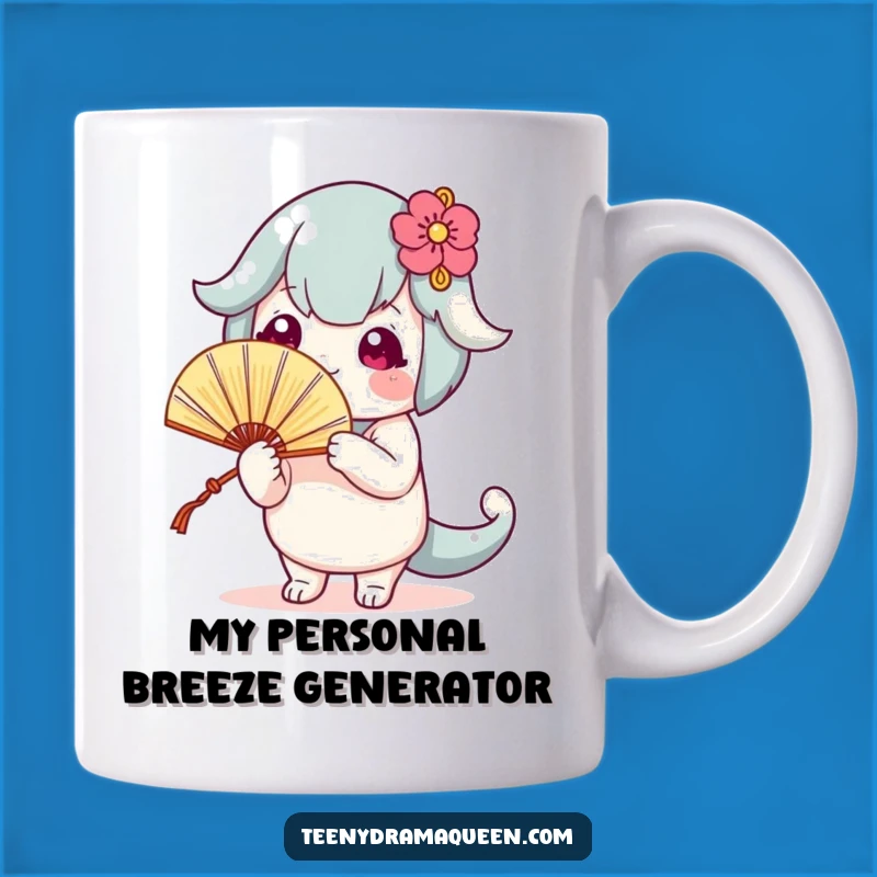 Funny Fanning Character Mug: A Hilarious Gift for Anyone Needing a Cool Down