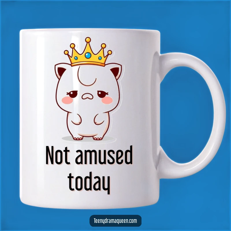 Funny Unimpressed Kawaii King Mug: Royal Attitude and Humorous Gift