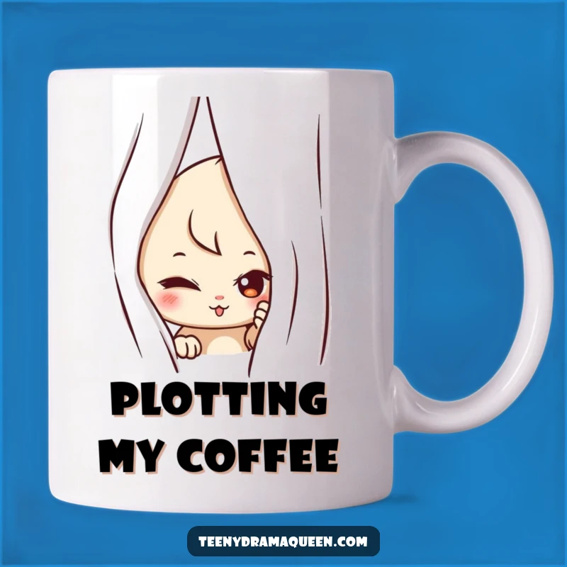 Funny Mischievous Mug: Peek-a-Boo Character for a Playful & Humorous Gift