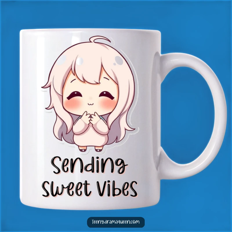 Funny Happy Character Mug: Adorable Kissing Pose for a Sweet & Humorous Gift