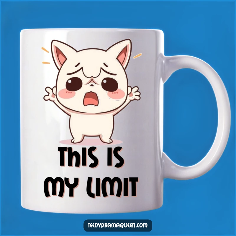 Funny Exasperated Kawaii Character Mug - Perfect Gift for Overwhelmed Friends