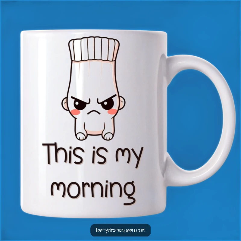 Funny Indignant Sock Mug - Tiny Character, Stern Look, Hole, Perfect Gift