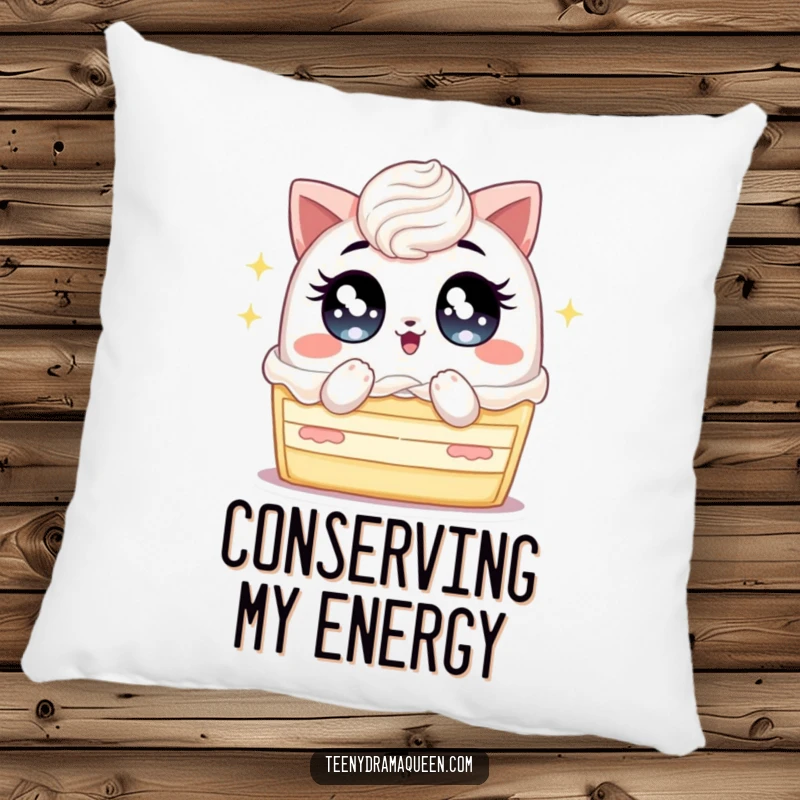 Funny pillow with a cake slice, giant sparkling eyes, and fanning action, offering soft comfort and comical heat relief.