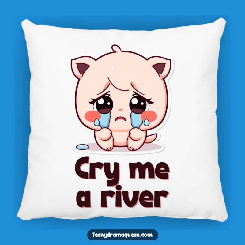 Funny Crying Kawaii Character Pillow - Huggable Comfort for Sad Days