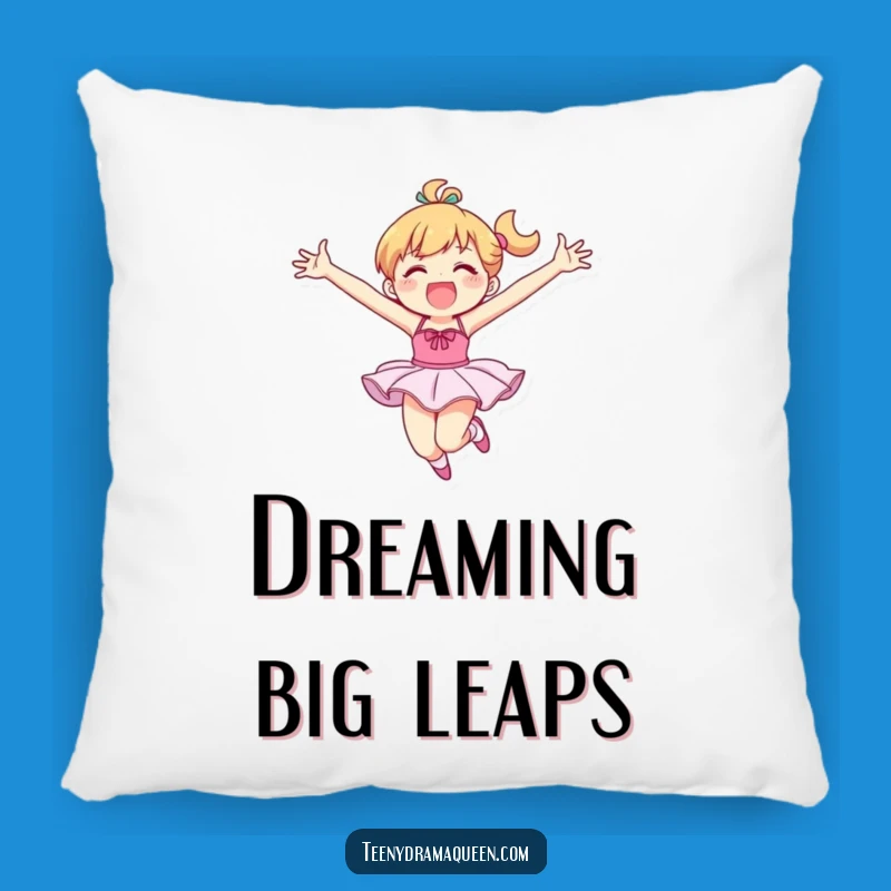 Funny Ballet Pillow: Joyful Leap Dancer Cushion - Cozy Funny Gift Decor