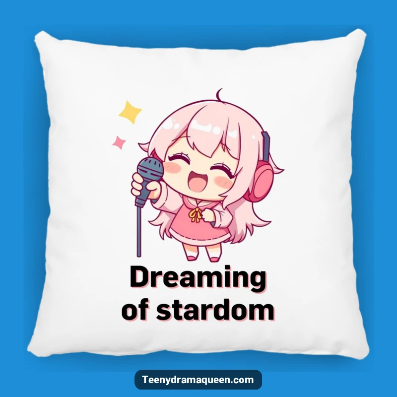 Funny Comfort Cushion: Joyful Character's Mic Dream Pillow, Snuggle Up Funny!