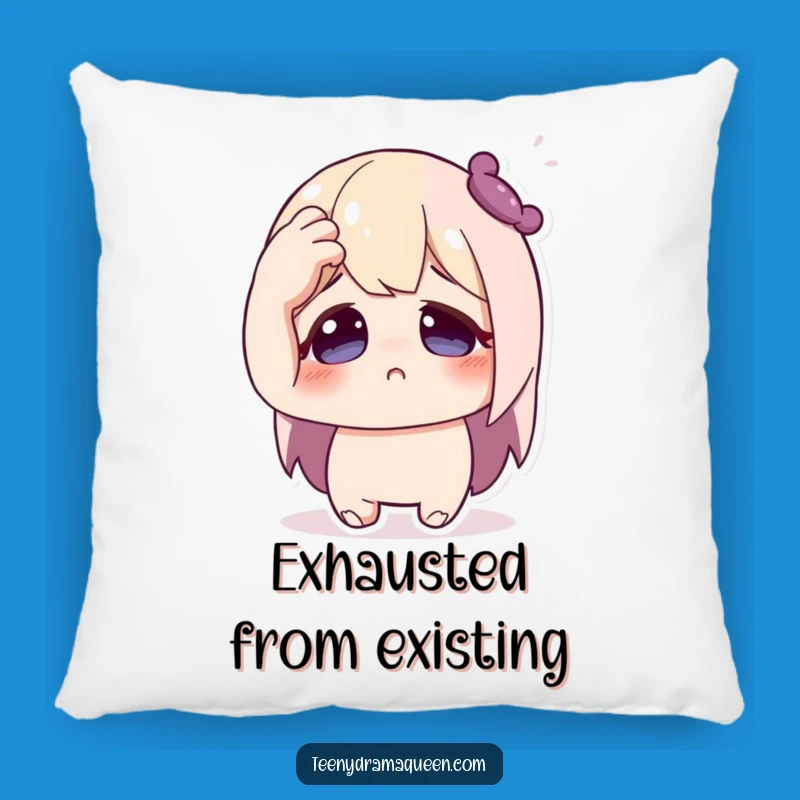 Funny Fainting Character Pillow - Comfy Dramatics for Your Sofa