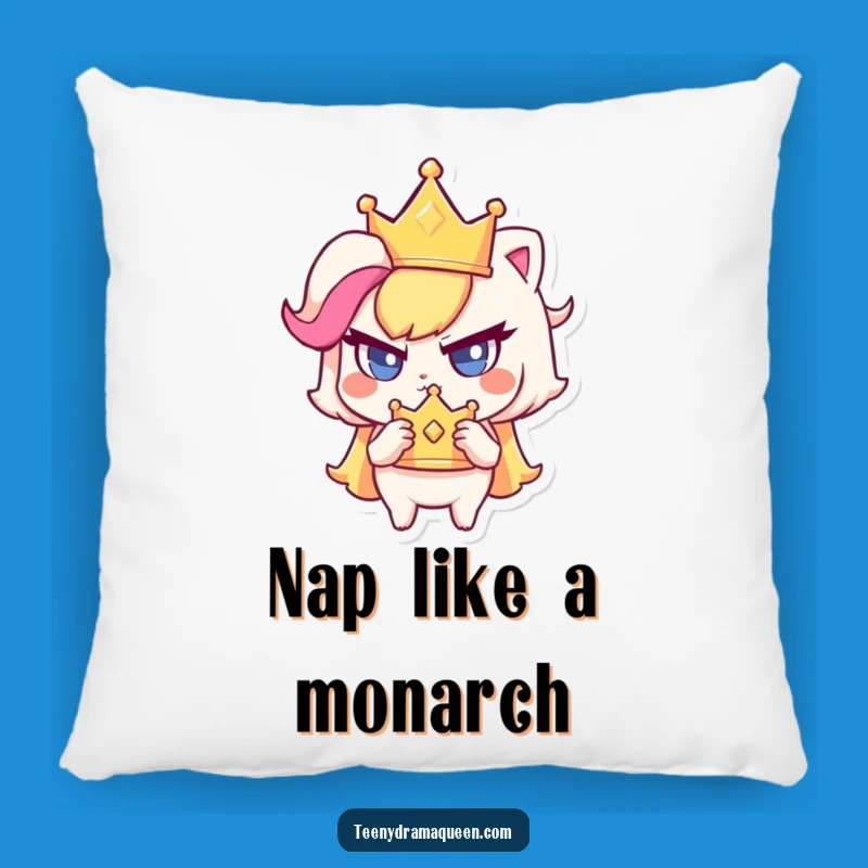 Funny Haughty Crown Pillow: Snuggle Up Like Royalty with Hilarious Comfort
