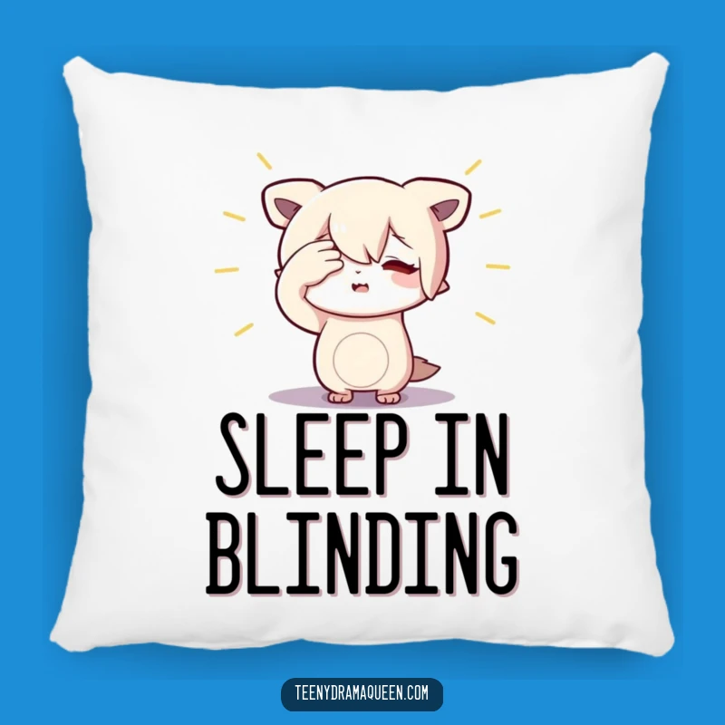 Funny Spotlight Shy Pillow: Cozy Dramatic Character Cushion Gift