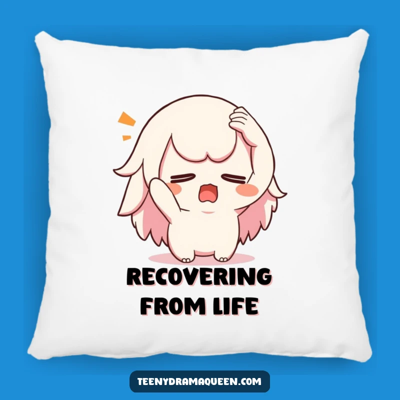 Funny Swooning Kawaii Pillow: Dramatic Comfort with a Humorous Touch