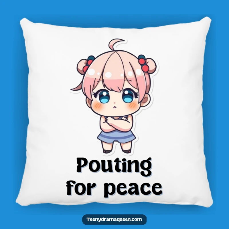 Funny Teeny Pout Pillow - Cozy Character Accent, Great Gift!