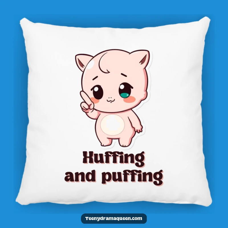 Funny Tiny Finger Huff Pillow - Cute Character Accent, Cozy Gift!
