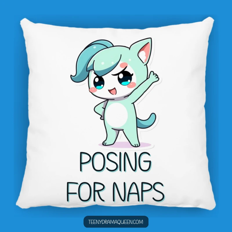 Funny Kawaii Dramatic Pose Pillow: Sassy Comfort Gift
