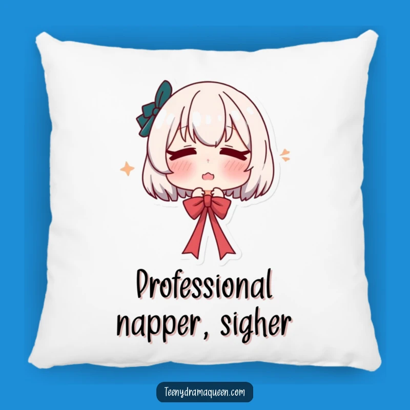 Funny Dramatic Sigh Pillow: Cozy Pouty Character, Snuggle-Worthy Funny Gift