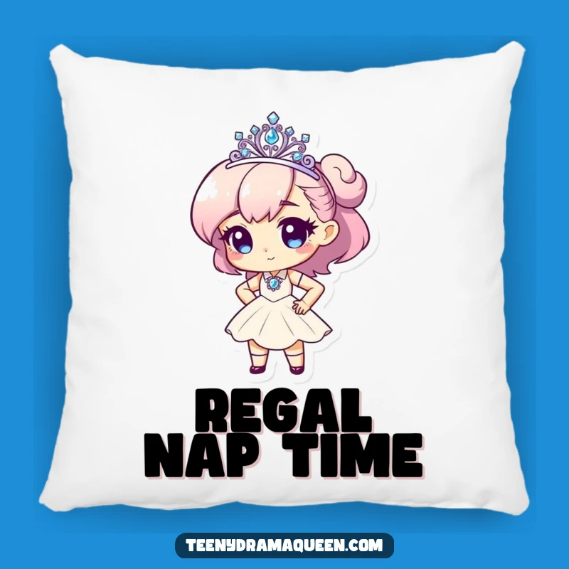 Funny Tiny Diva Tiara Pillow - Soft & Glamorous Comfort Cushion