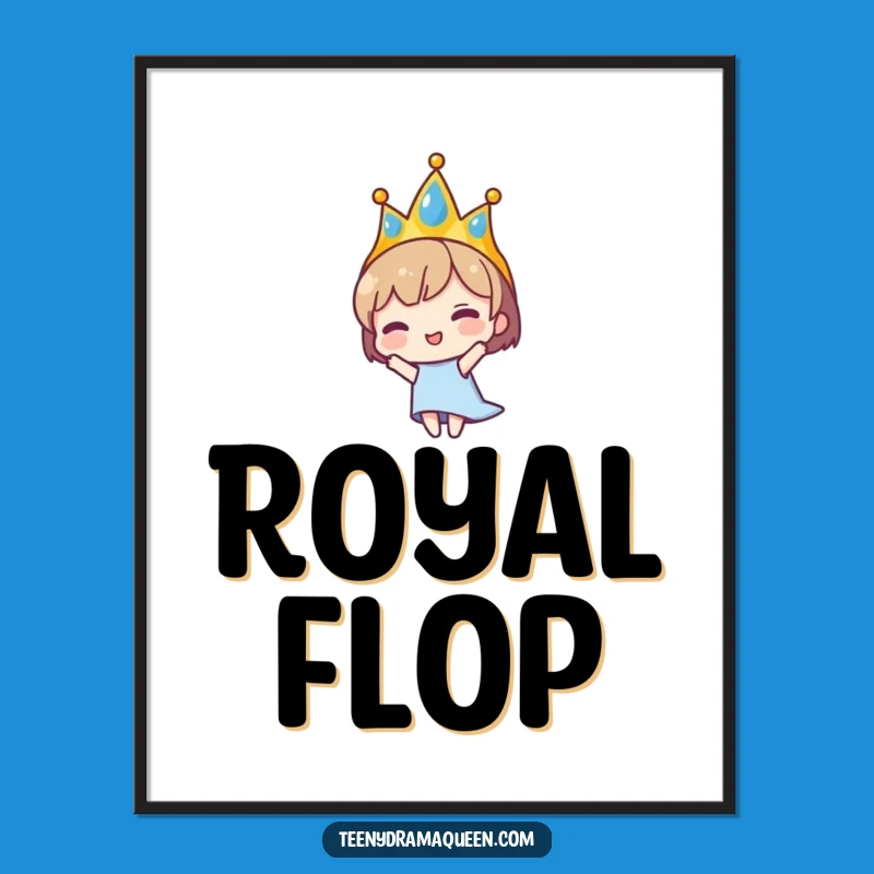 Funny Falling Tiara Digital Art - Instant Dramatic Decor